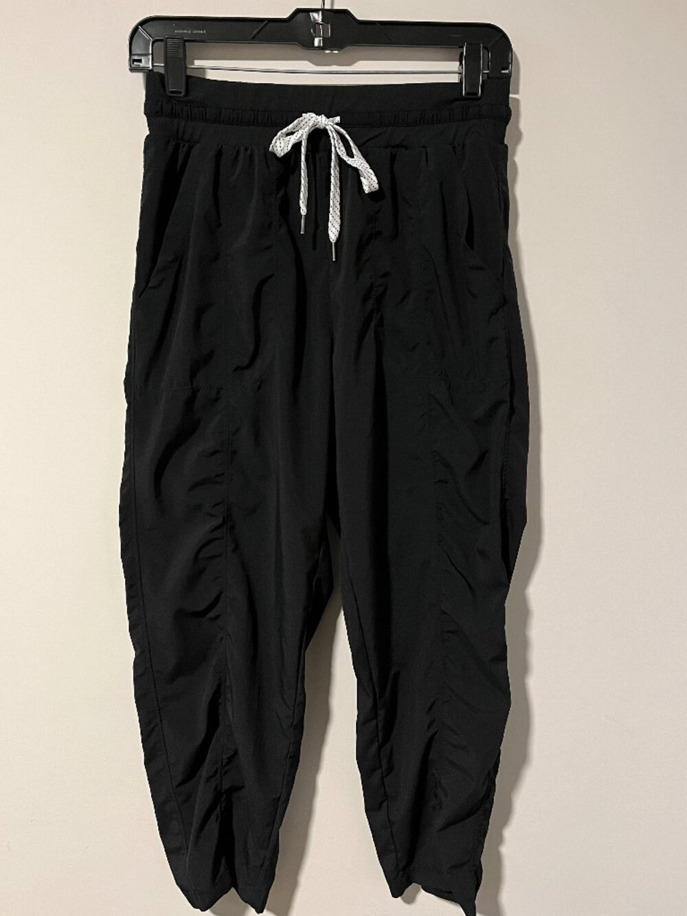 Zella Ruched Capri Pants Black Medium